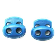 2 Shoelace Buckle Rope Clamp Cord Lock Stopper Run Sports Shoe Lace Blue New