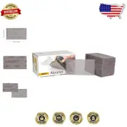 Finland-Made Abranet Sandpaper - Grit 80, 2.75" x 5" Hook & Loop, 50 Sheets