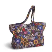 Vera Bradley Premium Cotton Hathaway Tote Colorful Bouquet