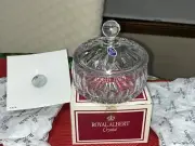 Vintage Royal Albert Crystal 6 1/4" Candy Box w/Box Made in Germany 1991 NEW