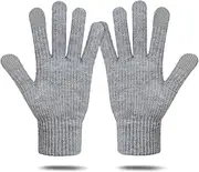 [ZEROFAFA] Winter Gloves for Women Touch Screen Gloves Knitted Thermal Fleece Gloves for Outdoor Sports Working Cycling Running Ladies Gloves