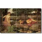 John Waterhouse Mythology Tile Mural PT09378. 60 x 36 (15) 12x12 tiles