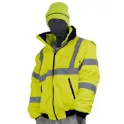 Majestic CLASS 3 HIGH VISIBILITY 8 IN 1 BOMBER JACKET (75-1381), Hi/Vis Green