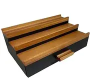 Perfume Organizer - 3 Tier Wood Perfume Display Stand Shelf with Drawer,Storage and Organization for Bathroom and Bedroom Vanity Organizer