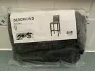 Bar Stool Slipcover IKEA Bergmund Gunnared 704.810.91 Gray White High Back Chair