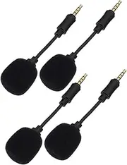 QUMIIRITY 4PCS Noise Reduction Microphone Portable Mini Pole Mic for Phone Recording Live Streaming High Sensitivity Sound Reproduction Plug and Play Design for Conferences and Karaoke