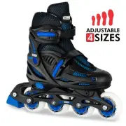 Crazy Skates 148 BLACK Size Adjustable Inline Blades for Boys Kids Girls Roller