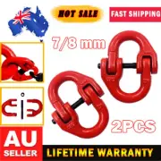 2Pcs 2000kg Tow Hitch HammerLock 8mm Trailet Safety Chain Connector Loading Link