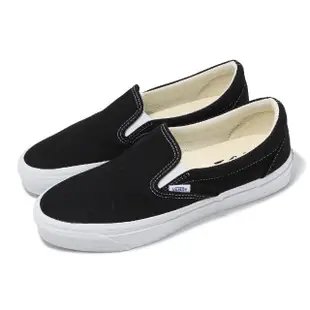 【VANS】休閒鞋 Slip-On Reissue 98 男鞋 女鞋 黑 白 帆布 無鞋帶 懶人鞋 情侶鞋(VN000CSEBA2)