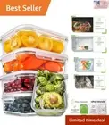 Leak-proof Glass Food Storage Containers - Durable 5-pack 30oz - Easy Meal Prep