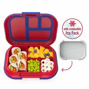 Bentgo Kids CHILL Lunch Box w/ Ice Pack Bento-Style Container Leak-Proof RED