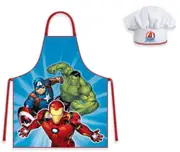 Marvel Avengers Kids Blue Apron and Chef's Hat