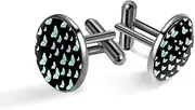 [Generic] Men's Cufflinks, Teal Blue Morph Butterfly Cuff Links for Men, Classic Cufflinks Black for Suit Shirt Wedding Business Birthday Jewelry Gift