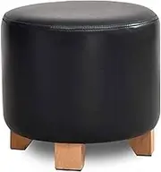 Collic Foot Stool Sofa Stool, Solid Wood Stool Stool Fashion Dressing Stool Creative Shoe Bench Footstool 29X35Cm,Practicalniture/Black/Small