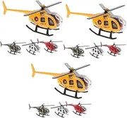Abaodam 3sets Collectible Metal Miniature Plane Kids Toy Model Rustic Texture for Bedroom Decor 4pcs*3
