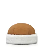 UGG AS Women Men Beanie Genuine Sheepskin Wool Shearling Fur Round Alaska Hat