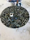 Black Agate Stone Farmhouse Furniture Coffee Table Modern Art Living Room Decors