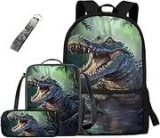 [Rnyleeg] Backpack for Kids 6-8/8-10/10-12 School Backpack with Lunch Box Large Kids Bookbag Set 4 in 1 for Elementary Middle