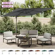 Cantilever Umbrella with Aluminium Pole 300/400x300 cm Multi Colours vidaXL