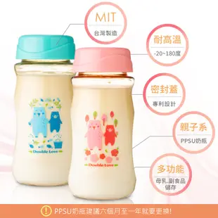 台灣製PPSU 多功能嬰兒奶瓶 母乳儲存瓶 330ml 可銜接 AVENT吸乳器【EA0069】 (5.1折)