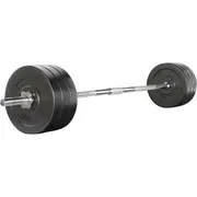 68KG Barbell Weight Set Plates Bar Bench Press Fitness Exercise Home Gym 168cm