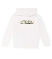 [Balmain Kids] Balmain Kids Logo cotton-jersey hoodie Y 10 white