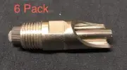 6 STAINLESS STEEL PIG NIPPLE WATERER 1/2" THREADS DRINKER HOG SWINE