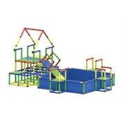 Funphix Jumbo Gym, Pool & Ball Pit Construction Set (830 pcs) - Indoor & Outdoor - Fun & Educational Learning Toy
