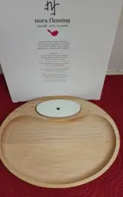 NORA FLEMING MAPLE WOOD TIDBIT DISH / WOOD SERVING TRAY - NIB