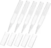 SOESFOUFU 5Pcs Nail Brush Pen Refillable Twist Nail Oil and Lip Gloss Tubes Transparent Makeup Applicators for Foundation and Cuticle Oil for Salon and Home