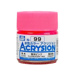 GUNZE N系列 新環保水性乳膠漆 螢光粉紅色 N-99 10ml 貨號N99