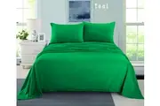 CASHMERE TOUCH FLANNEL SHEET SET SINGLE - KING TEAL