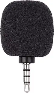 3.5mm Mobile Phone Microphone Omni-Directional Mic Recording Microphone Plug and Play for Phone Video Recording Live Streaming Black One Size