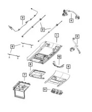 Genuine Mopar Overhead - Console 1km36hdaaa 1KM36HDAAA