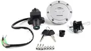 Pexorin Motobike Ignition Switch Gas Cap Cover, for Seat, Lock Key Set, for NSR125 1993-2004 Motorcycle Ignition Switch