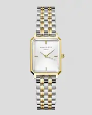 [Rosefield] Rosefield Girls' Octagon Xs Watch in White/Silver/Gold One Size White/Silver/Gold