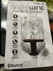 Gabba Goods BLUETOOTH Bath Wine Holder & Speaker - NIB