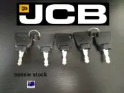 5 x JCB Keys Logo 4CX Backhoe Digger Excavator Plant Keys Set of 5 FREE POSTAGE