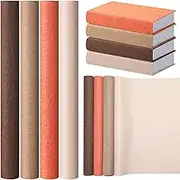 SmoothNovelty 4 Pcs Book Cloth Bookcover Fabric Surface with Paper Backed Book Binding Cloth Fabric Book Cover for Scrapbooking Album DIY Craft Supplies Home, 4 Colors(Earth Color,40 x 16 Inches)