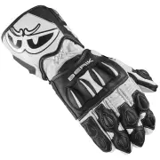 Thunar Evo Black White Motorcycle Gloves