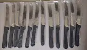 Set of 12 Steak Knives 8-1/2" Stainless Steel Rounded Serrated Blade Don NEW