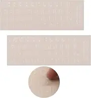 KEANBOLL 2PCS Pack Transparent Korean Keyboard Stickers, Korean Keyboard Replacement Sticker with Clear Background and White Lettering for Computer Notebook Laptop Desktop Keyboards
