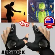 Finger Glove w/ LED Light Flashlight Gloves Outdoor Gear Rescue Night Fishing FZ