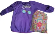 Kids Art Paint Smock & Book Bag Set | Personalised | Tweety Birds 1st Name FRE