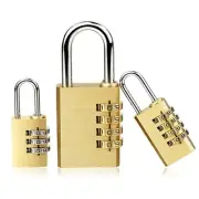 COMBINATION PADLOCK - Solid High Security 4 Digit Number Password Cooper Brass