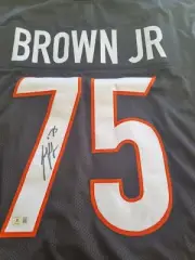 Orlando Brown Jr Signed Bengals Custom Jersey Guernsey KC Chiefs Nfl Gridiron