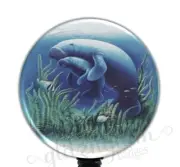 Manatee Retractable ID Card Badge Holder, Save the Manatee Badge Reel Clip G1962