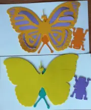 DIE-CUT PUZZLE SET TO ASSEMBLE BUTTERFLIES FOAMIX TOY SET OF 2