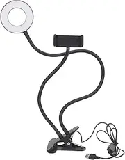 Selfie Ring Light 48LED with Adjustable Brightness for Live Streaming Vlog Photography [Universal Compatibility]