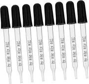 PLAFOPE 20pcs Straight Head Glass Dropper with Scale Pipette for Precise Liquid Measurement Laboratories Chemistry Liquids and More